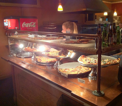 The wide selection of slices at the Mississippi Pizza Pub in Portland, OR